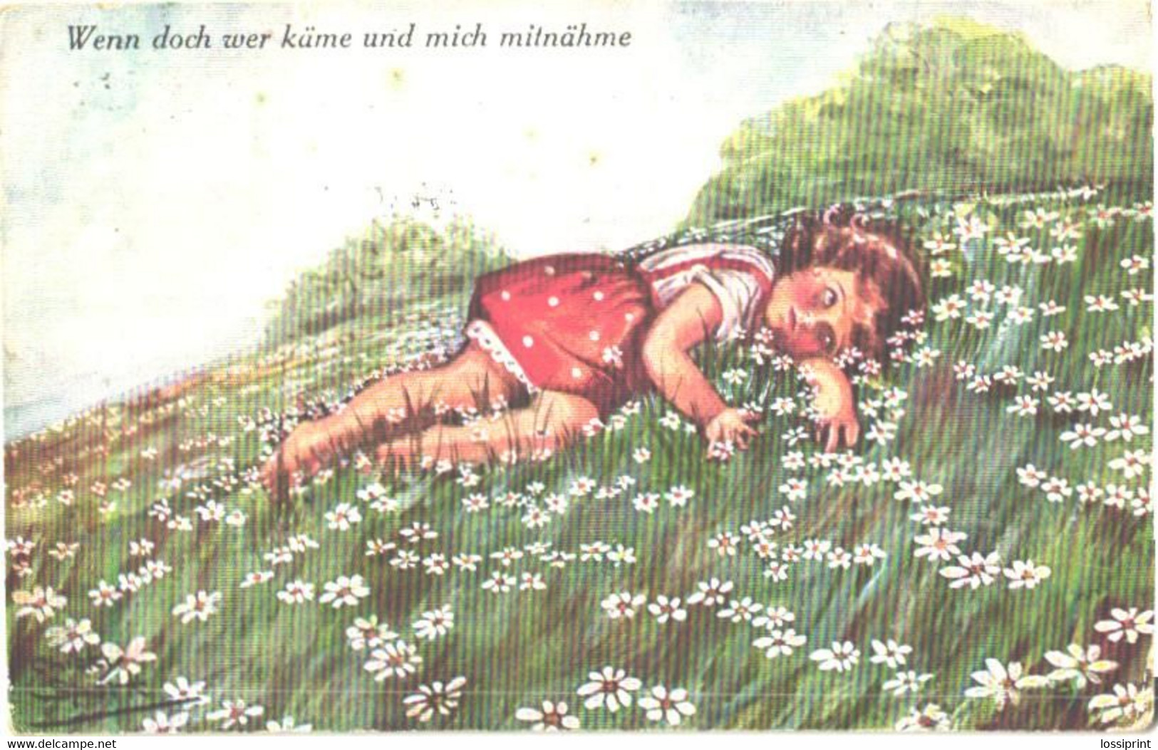 Chicky Spark:Wenn Doch Wer Käme Und Mich Mitnähme, Girl On Flowers, Pre 1927 - Spark, Chicky