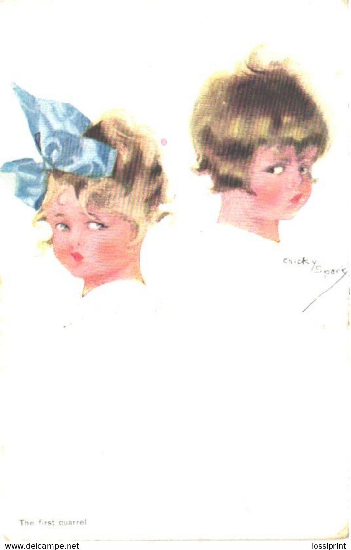 Chicky Spark:The First Quarrel, Pouting Girls, Pre 1940 - Spark, Chicky