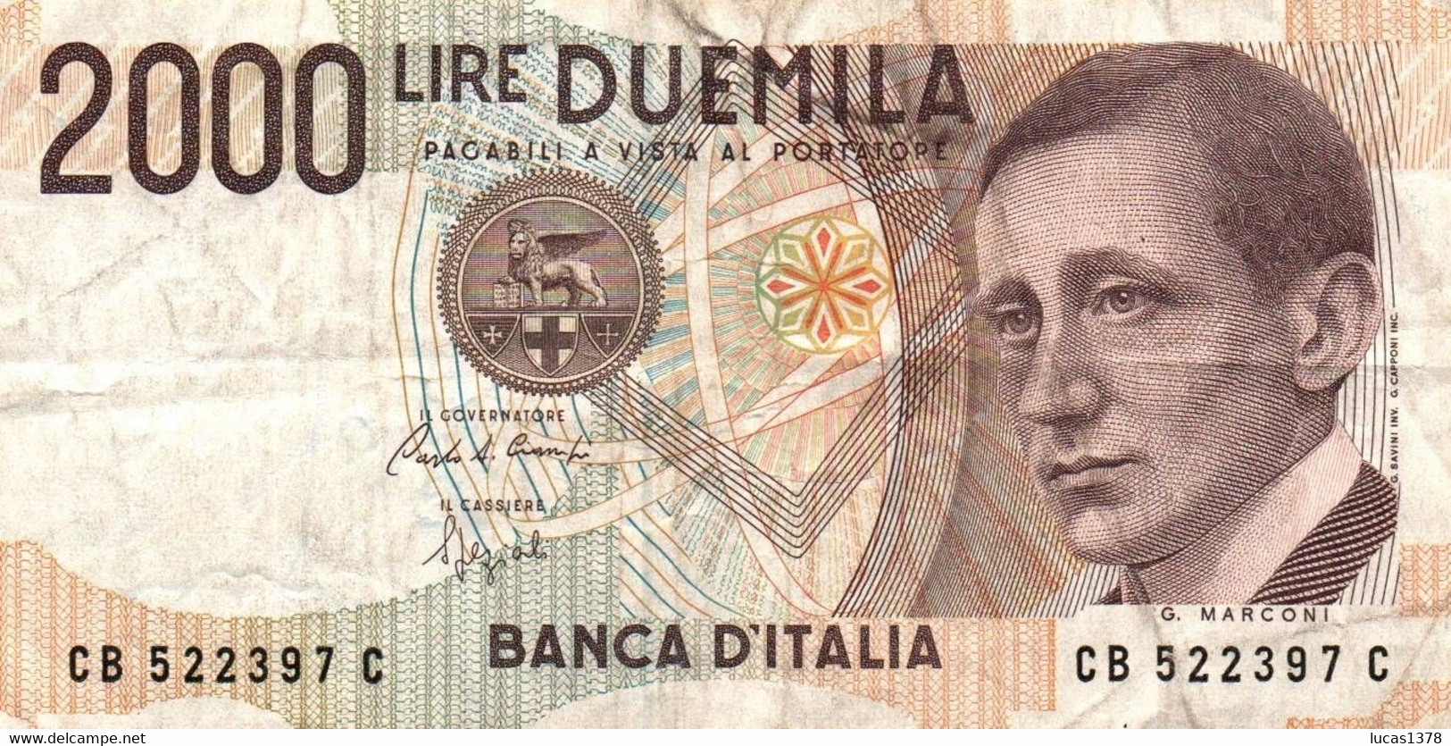 ITALIE 2000 LIRE 1990 - 2000 Liras