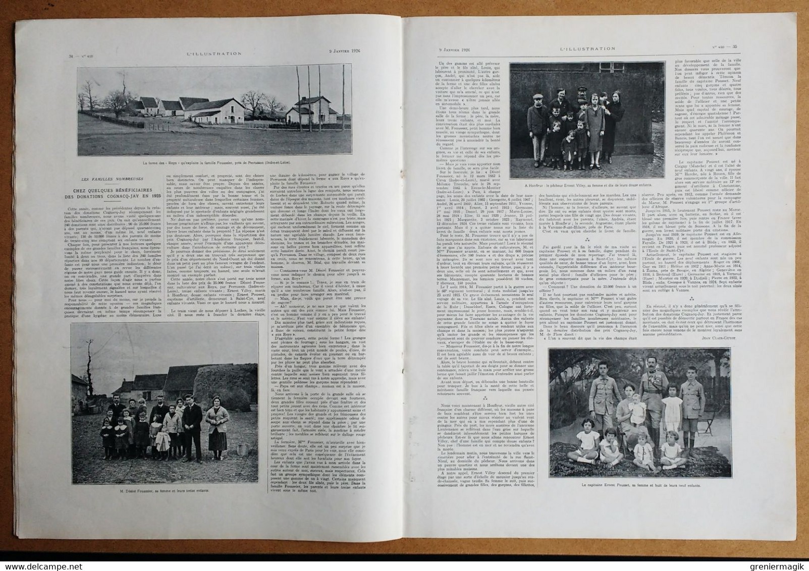 L'Illustration 4323 9/01/1926 Hélène de Grèce/Meyerling/Roumanie/Transafricaine/Tabac/Cognac-Jay/Toulon Saint-Mandrier