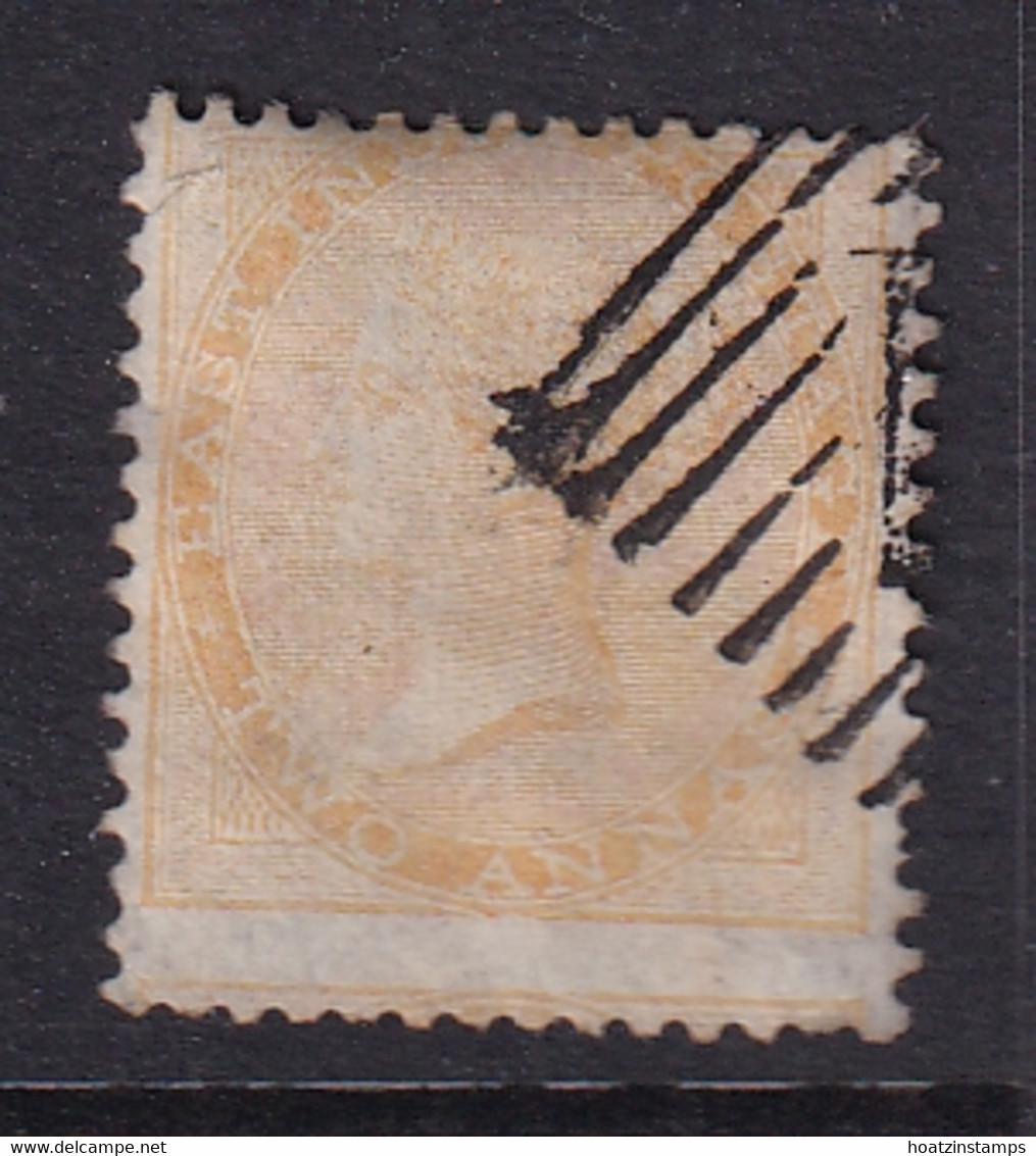 India: 1856/64   QV    SG43    2a     Yellow     Used - 1854 Compagnia Inglese Delle Indie