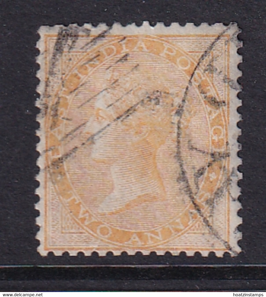 India: 1856/64   QV    SG43    2a     Yellow     Used - 1854 Compagnia Inglese Delle Indie