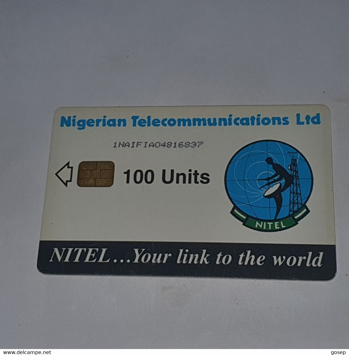 NIGERIA-(NG-NIT-0033)-earth Station 100-(7)-(100units)-(1NAIFIA04816837)-used Card+1card Prepiad Free - Nigeria