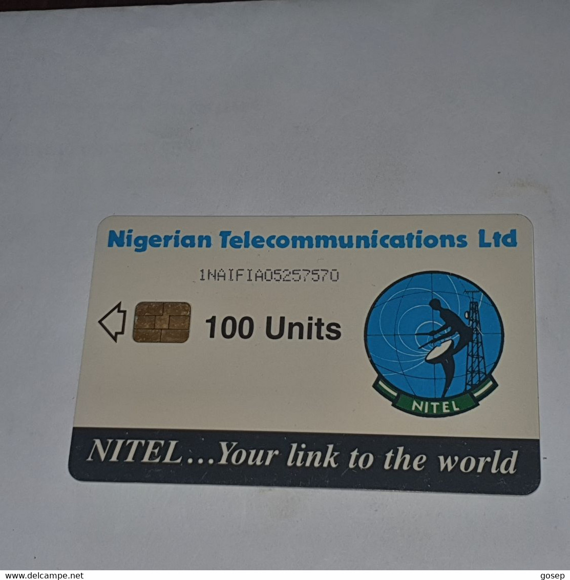 NIGERIA-(NG-NIT-0033A)-earth Station 100-(8)-(100units)-(1NAIFIA05257570-big Number)-used Card+1card Prepiad Free - Nigeria