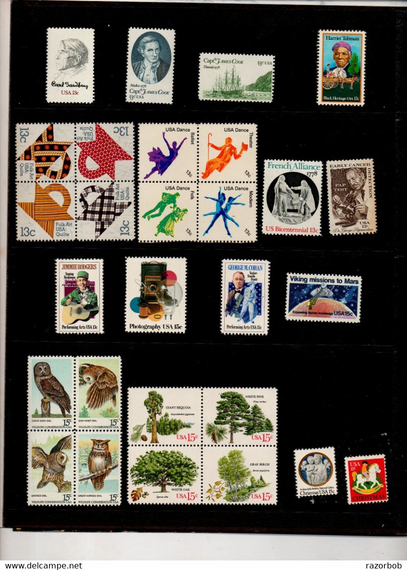 J440 USA Livret Des Tp De 1978 Commemoratifs Ceux Du Bas Petites Adherences - Autres & Non Classés