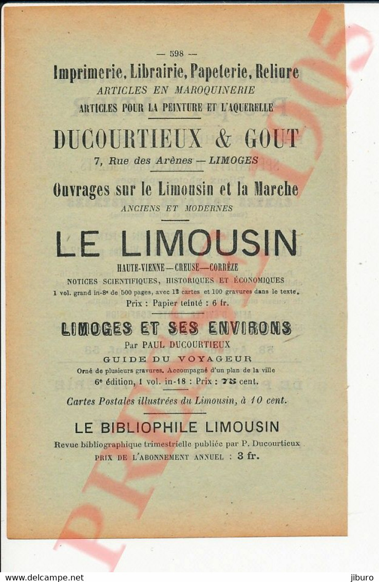 Publicité 1905 Photographie Prosper Batier Limoges Ets Peinture Devaux 71 Avenue Garibaldi 231CH28 - Non Classificati