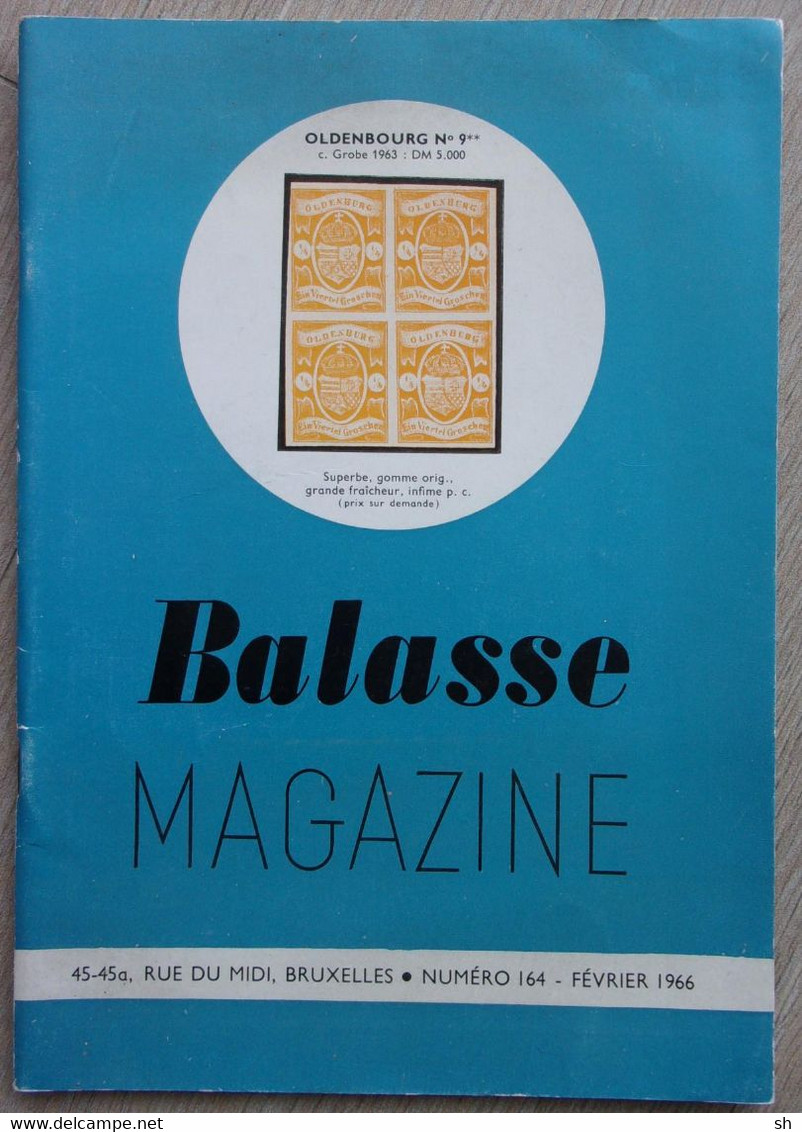 BALASSE MAGAZINE N° 164 - Fevrier 1966 - Timbres-télégraphes - Compagnies Grecques - Histoire Postale - Other & Unclassified