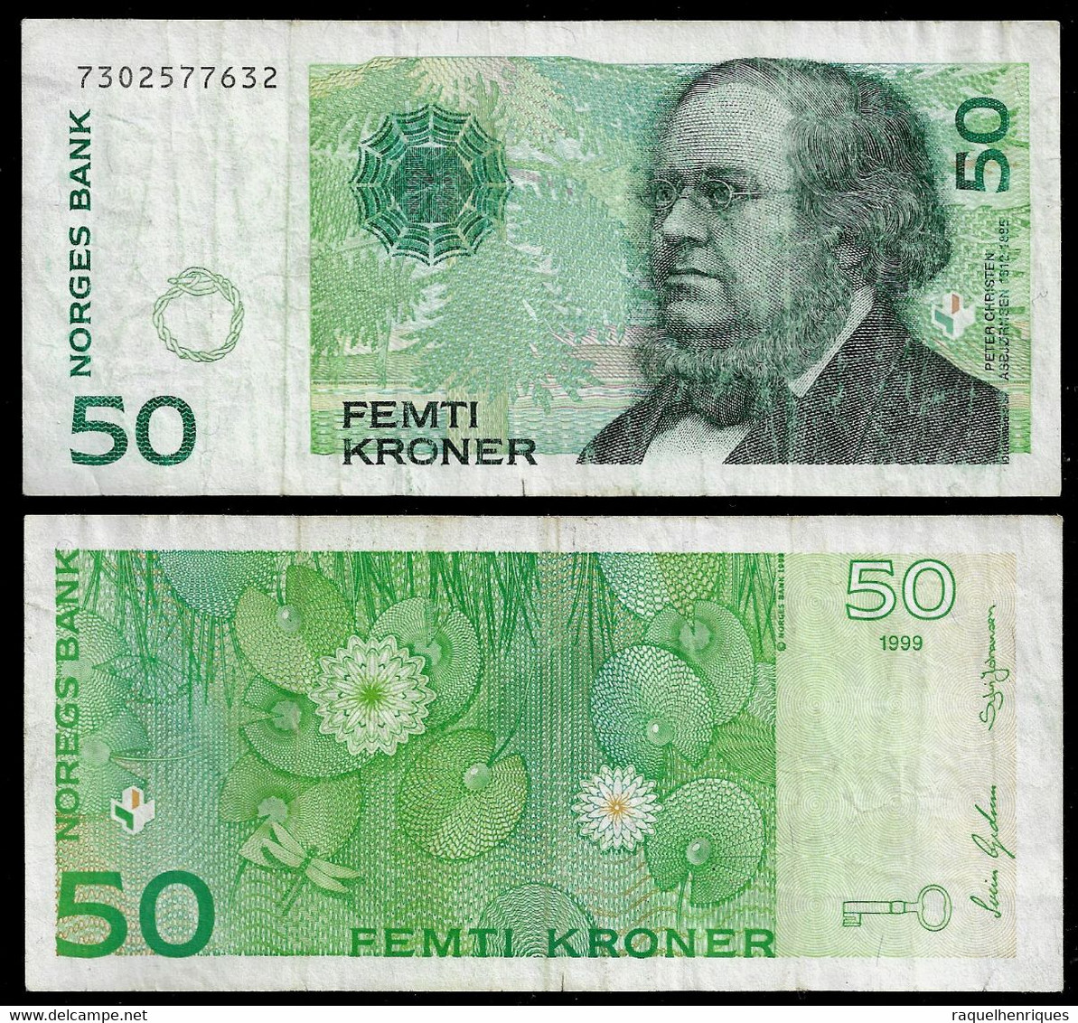 NORWAY BANKNOTE - 50 KRONER 1999 P#46b VF (NT#03) - Norvège