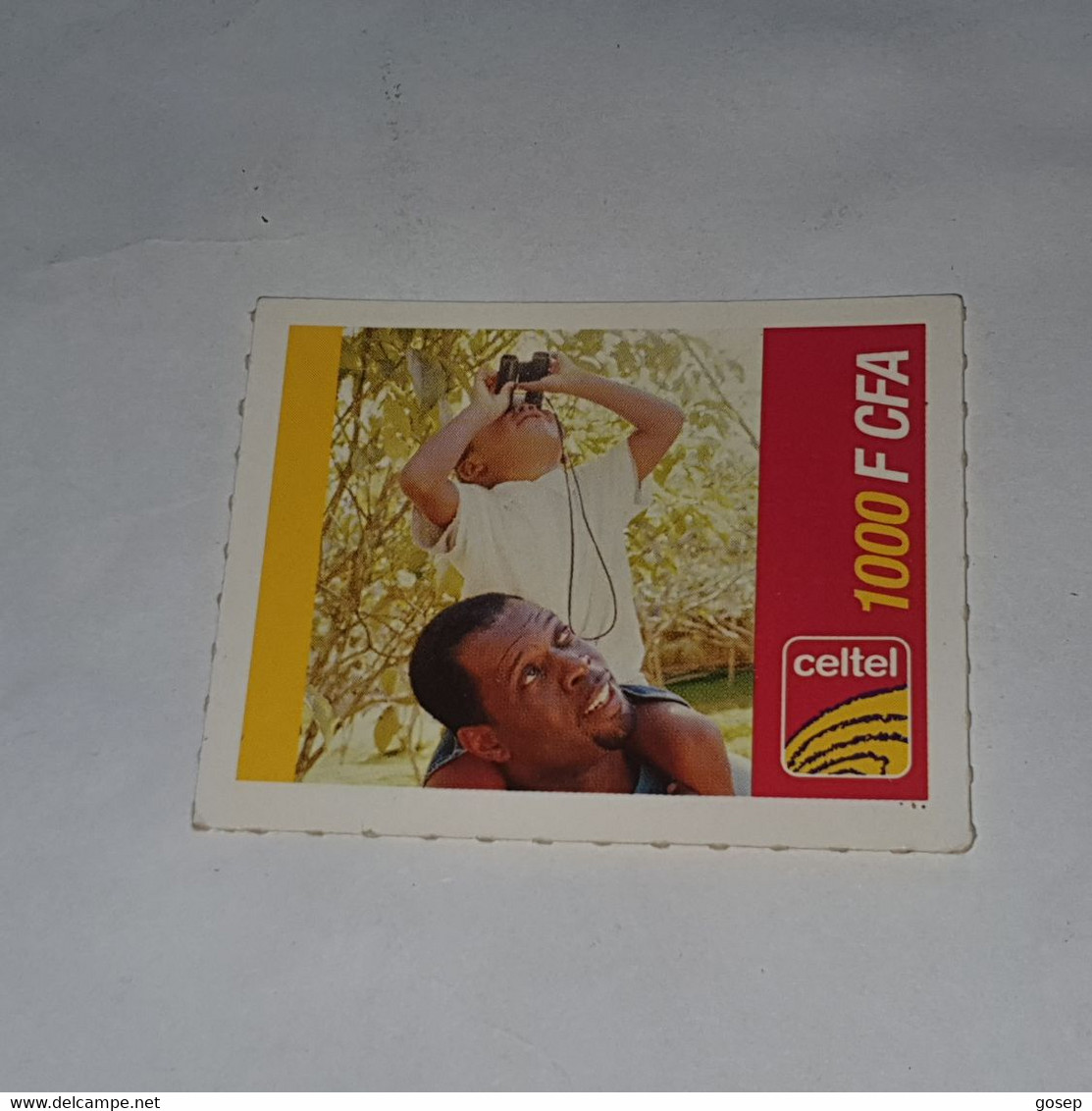 Burkina Faso-(BF-CEL-REF-13/1)-man And Child-(4)-(1000fcfa)-(88-14-32-03-75-88)-used Card - Burkina Faso