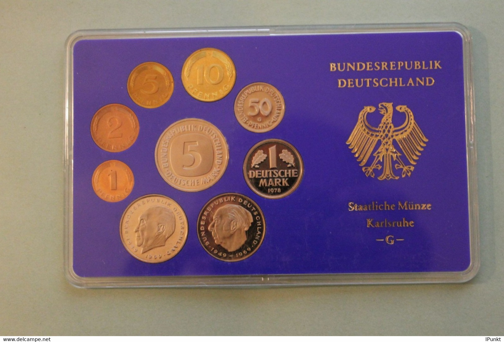 Deutschland, Kursmünzensatz Spiegelglanz (PP), 1978, G - Mint Sets & Proof Sets