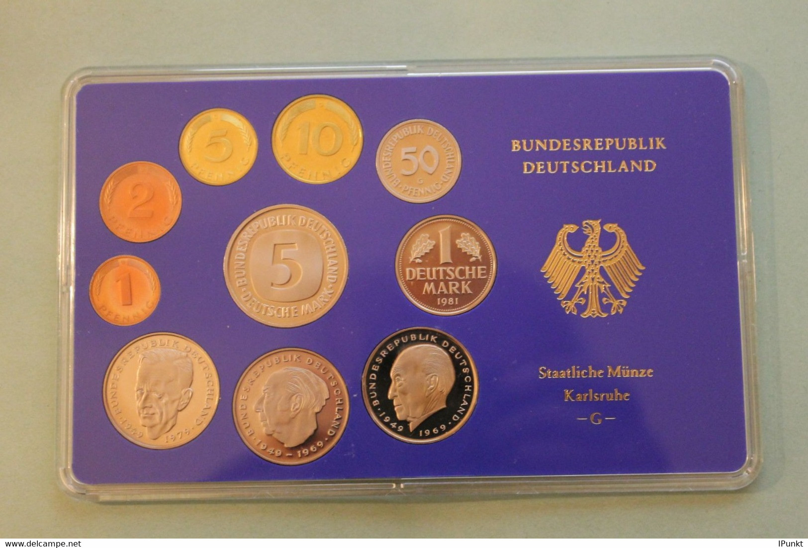 Deutschland, Kursmünzensatz Spiegelglanz (PP), 1981, G - Mint Sets & Proof Sets