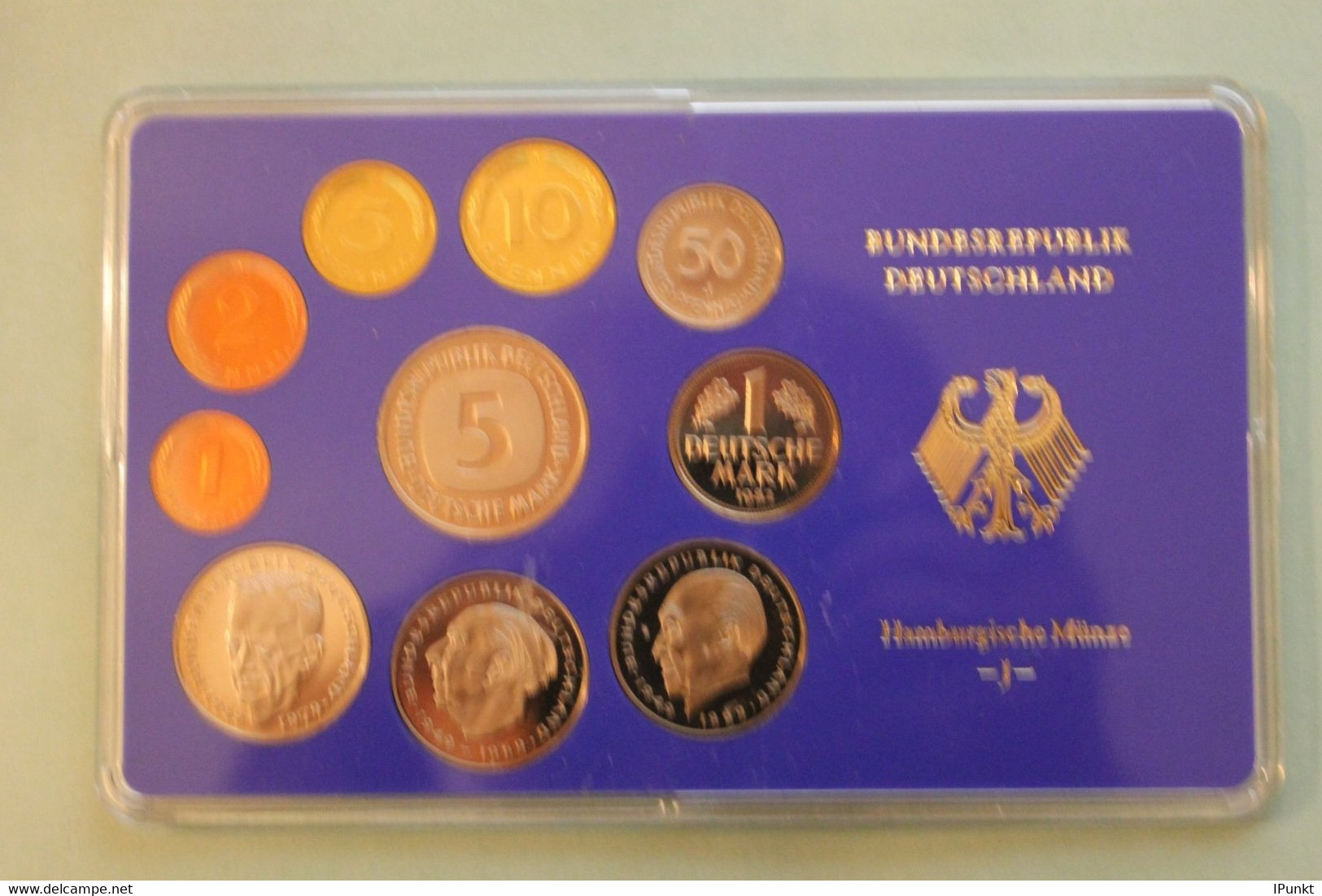 Deutschland, Kursmünzensatz Spiegelglanz (PP), 1982, J - Mint Sets & Proof Sets