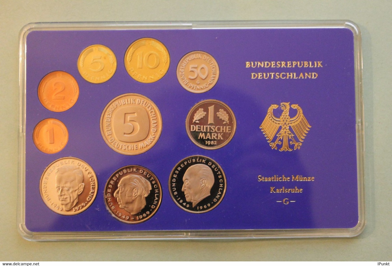 Deutschland, Kursmünzensatz Spiegelglanz (PP), 1982, G - Mint Sets & Proof Sets