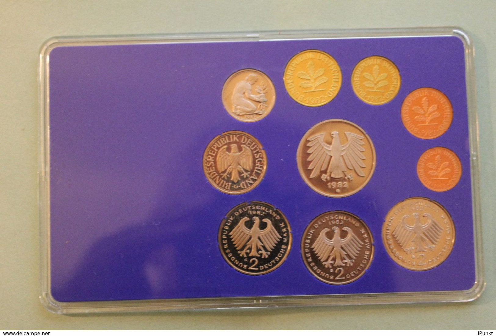 Deutschland, Kursmünzensatz Spiegelglanz (PP), 1982, G - Mint Sets & Proof Sets