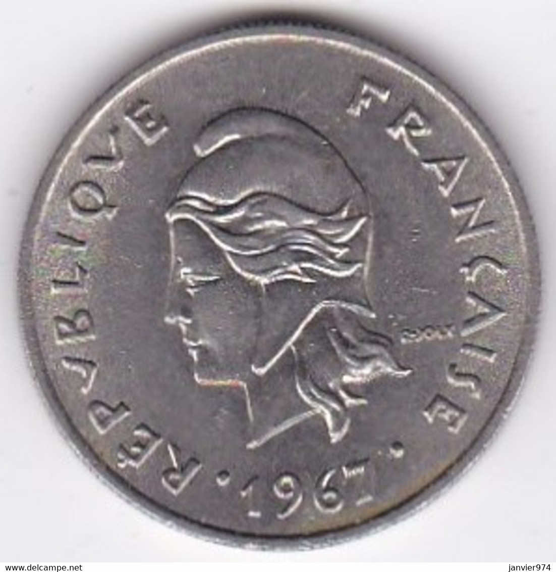 Polynésie Française. 10 Francs 1967. En Nickel - French Polynesia