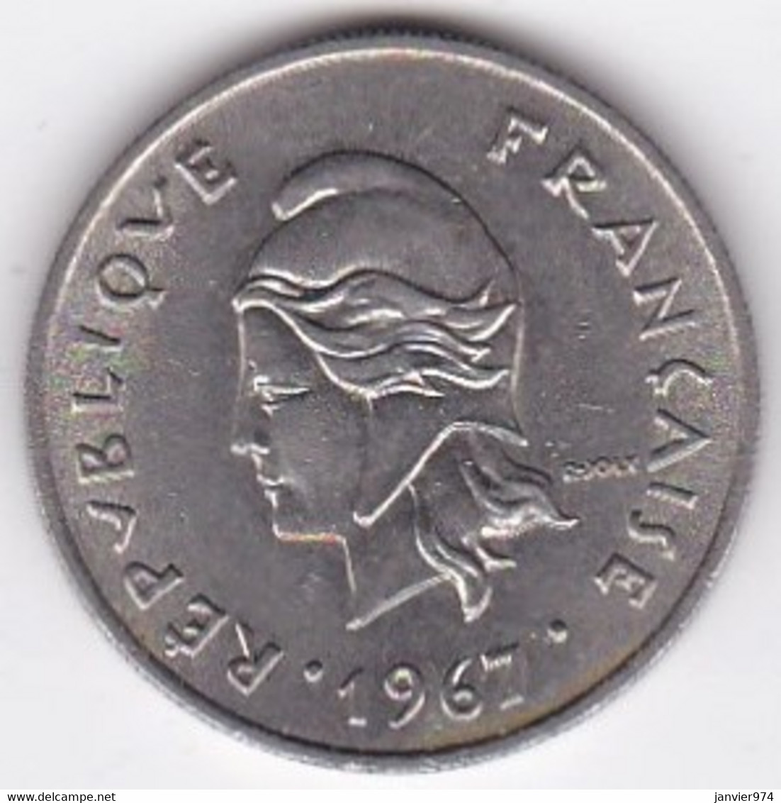 Polynésie Française. 10 Francs 1967. En Nickel - Französisch-Polynesien