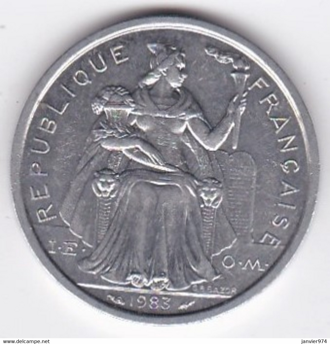Polynésie Française. 2 Francs 1983, En Aluminium - French Polynesia
