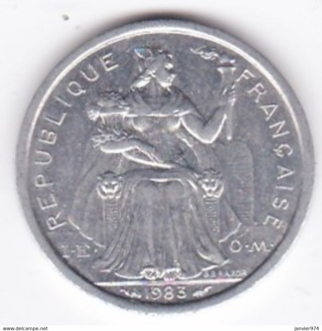 Polynésie Française. 1 Franc 1983, En Aluminium - Polynésie Française