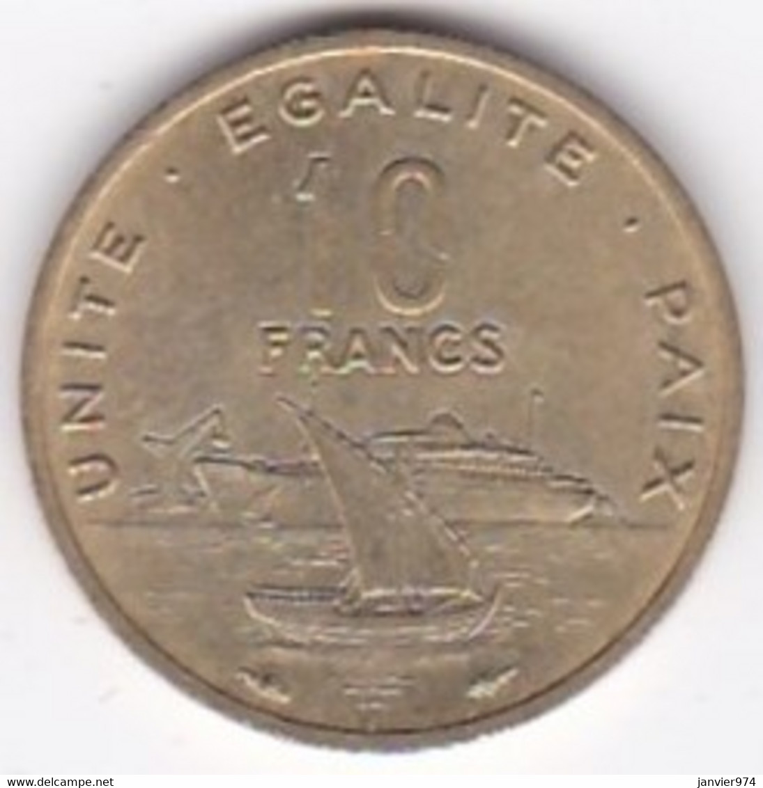 République De Djibouti. 10 Francs 1983 Bronze-aluminium. KM# 23 - Gibuti