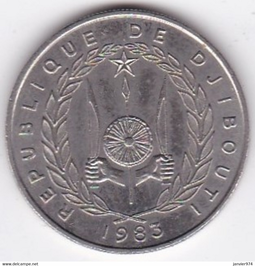 République De Djibouti 50 Francs 1983 , Cupronickel, KM# 25 - Gibuti