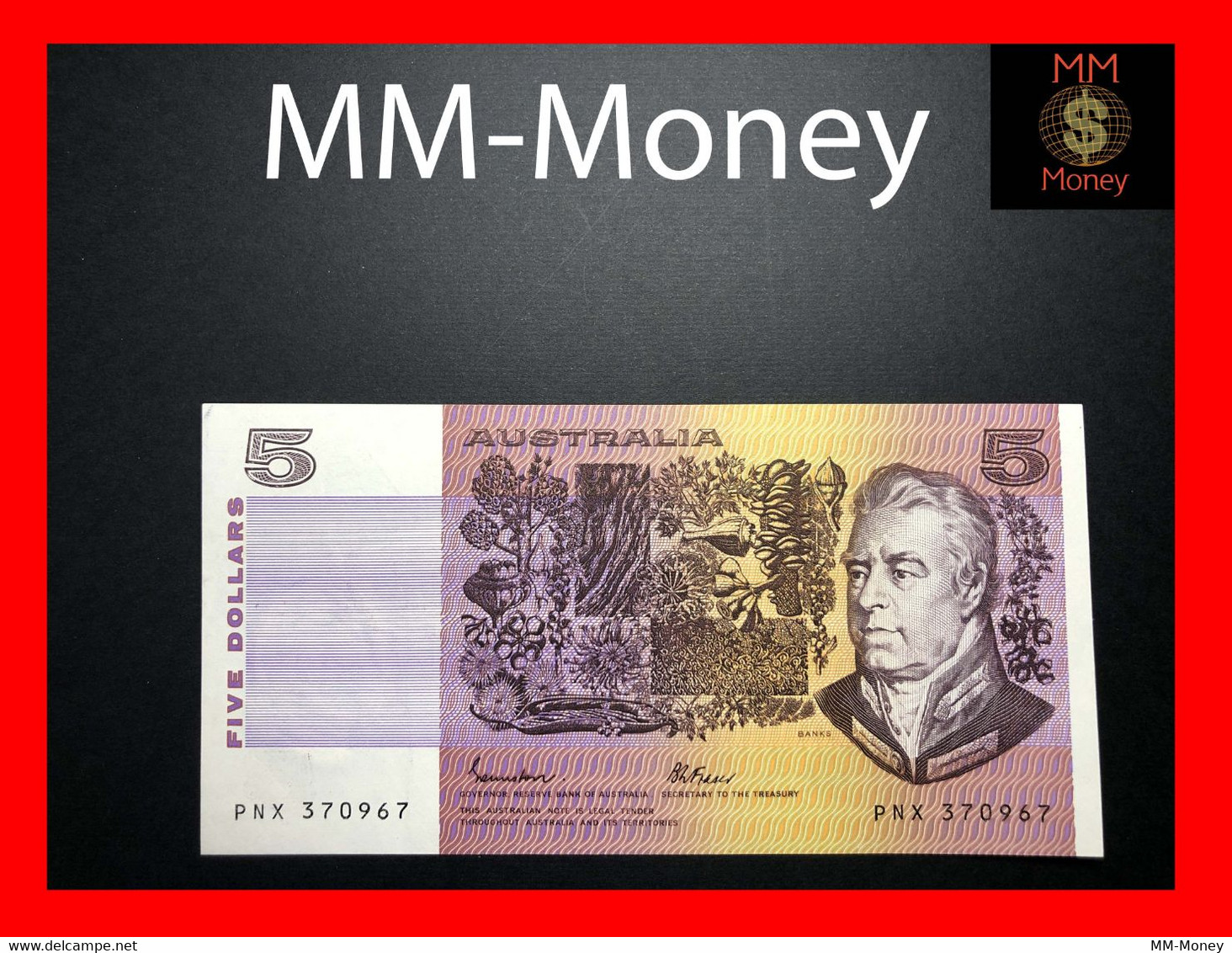 AUSTRALIA 5 $ 1985  P. 44   Sig. Johnston - Fraser    AU+      [MM-Money] - 1974-94 Australia Reserve Bank (paper Notes)