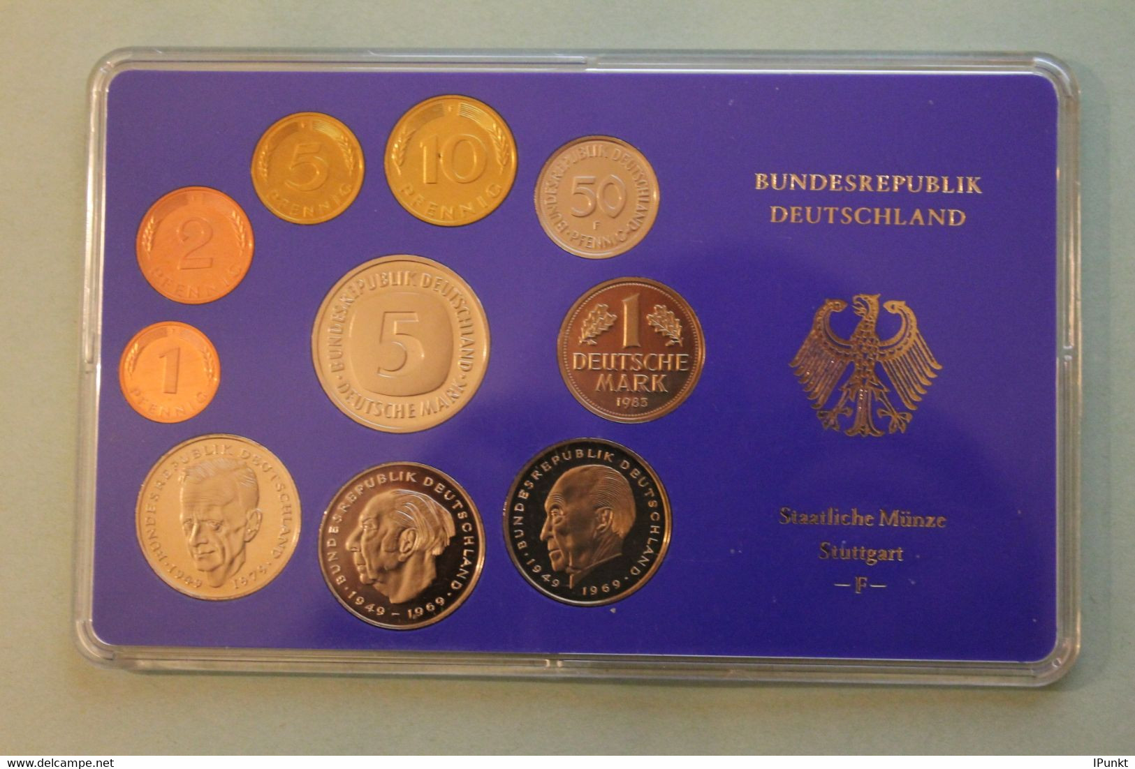 Deutschland, Kursmünzensatz Spiegelglanz (PP), 1983, F - Mint Sets & Proof Sets