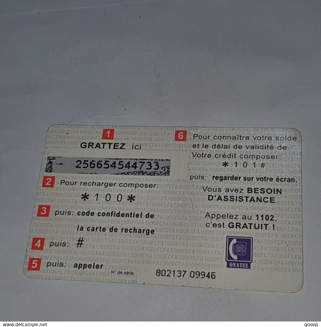 Burkina Faso-(BF-TLM-REF-0001B/1)-protegeons-(36)-(1.000fcfa)-(256654544733)-used Card+1card Prepiad Free - Burkina Faso