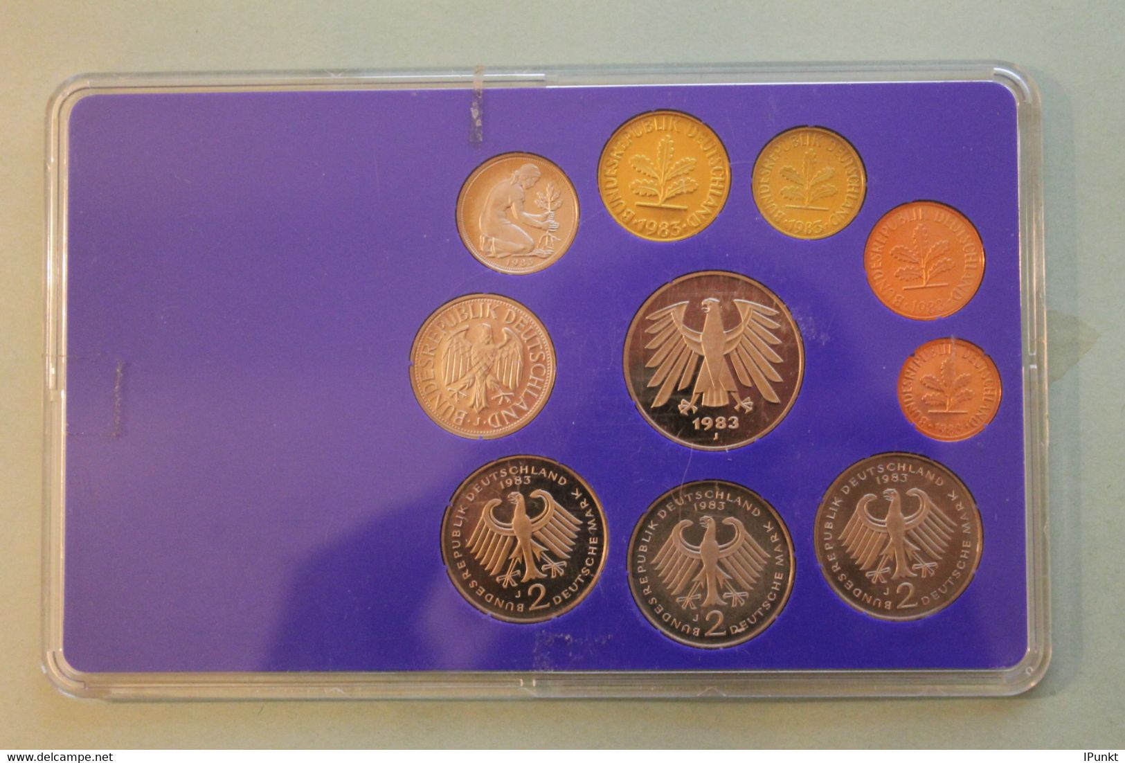 Deutschland, Kursmünzensatz Spiegelglanz (PP), 1983, J - Mint Sets & Proof Sets