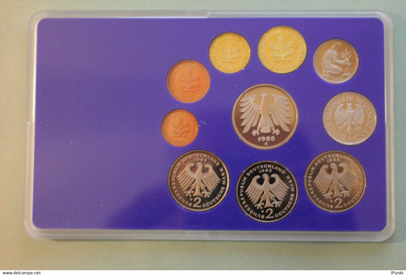 Deutschland, Kursmünzensatz Spiegelglanz (PP), 1985, G - Mint Sets & Proof Sets