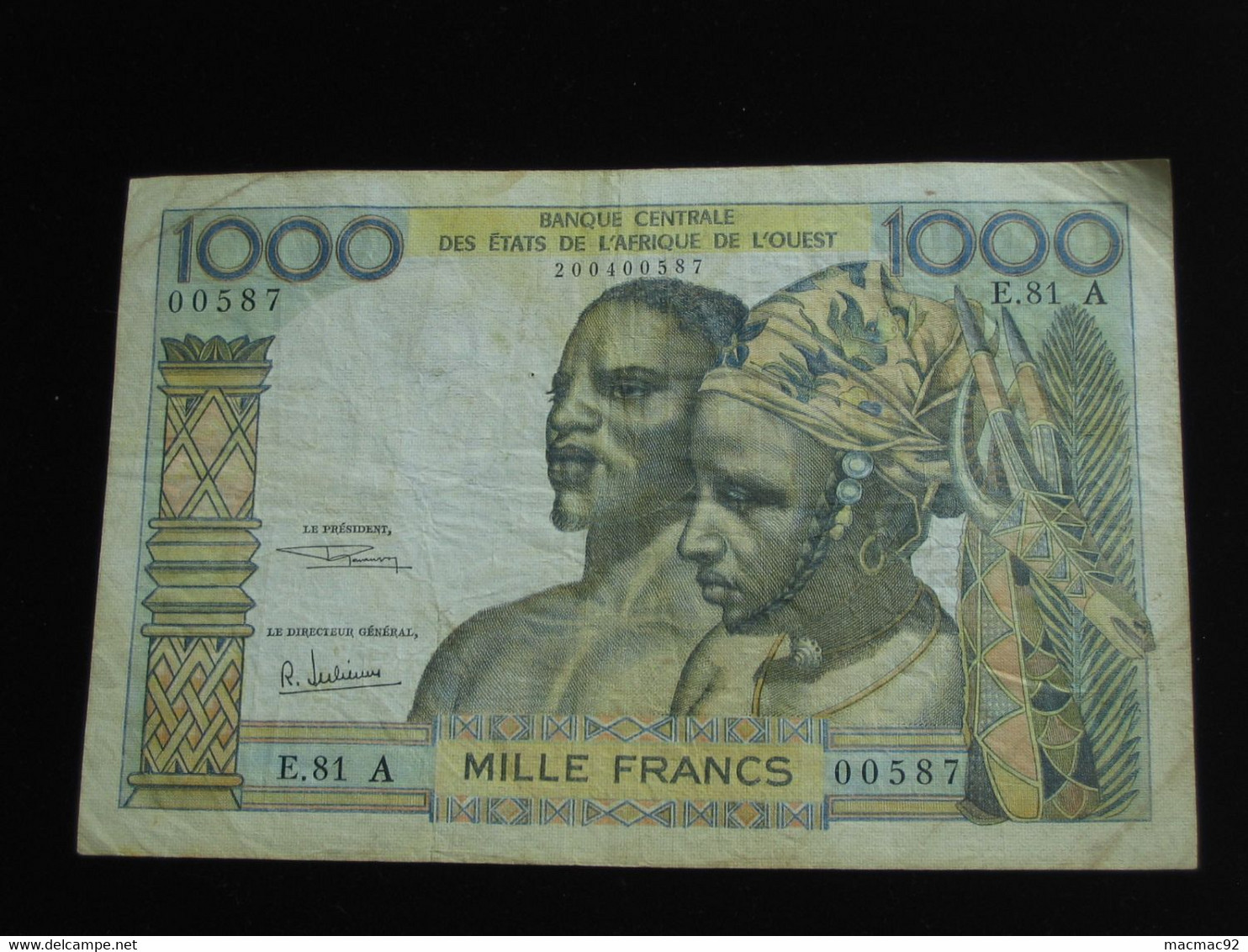 COTE D'IVOIRE - 1000 Francs Sans Date - Banque Centrale Des états De L'Afrique De L'ouest  **** EN  ACHAT IMMEDIAT  **** - Ivoorkust