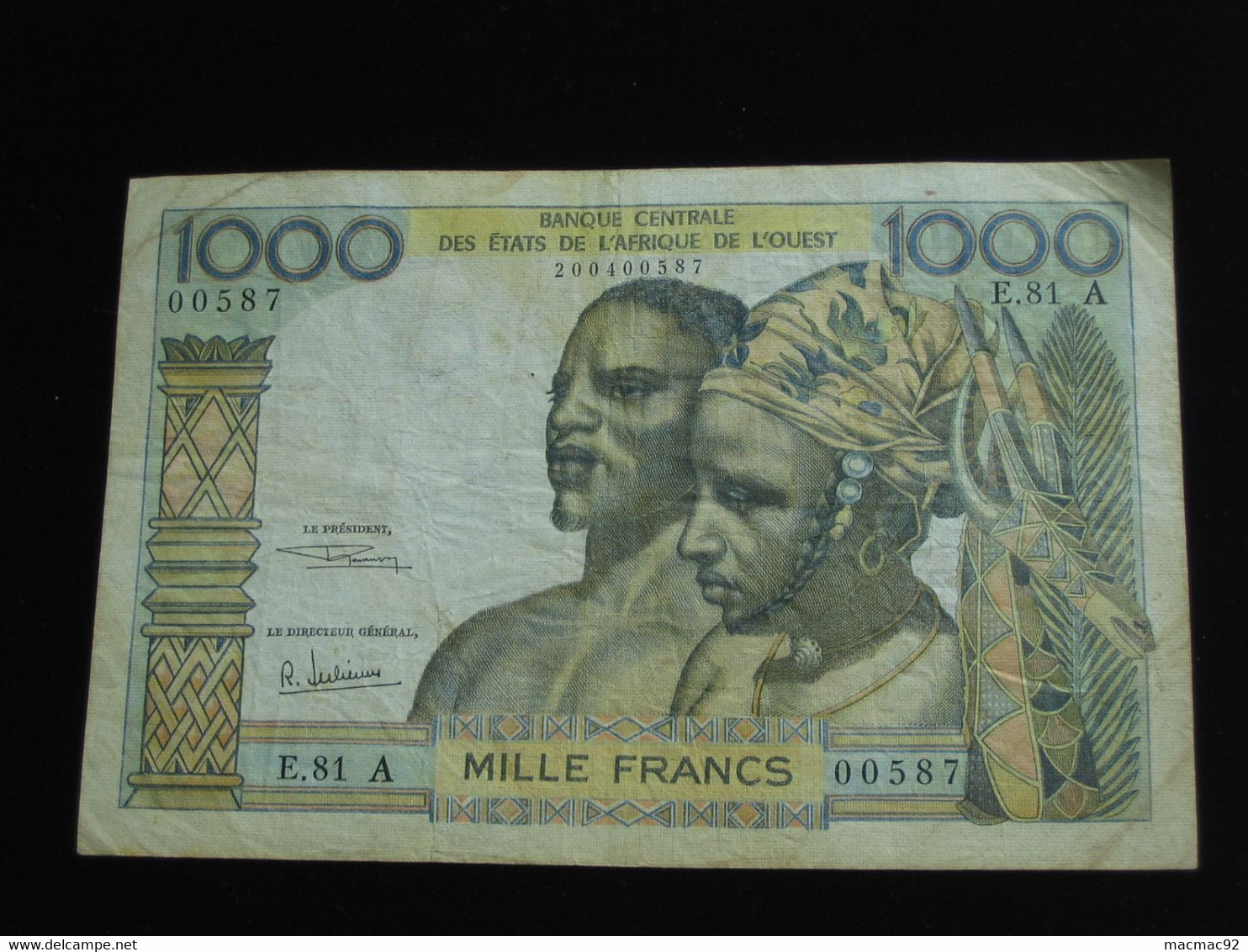 COTE D'IVOIRE - 1000 Francs Sans Date - Banque Centrale Des états De L'Afrique De L'ouest  **** EN  ACHAT IMMEDIAT  **** - Costa D'Avorio