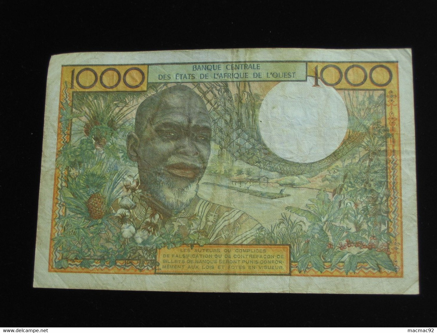 COTE D'IVOIRE - 1000 Francs Sans Date - Banque Centrale Des états De L'Afrique De L'ouest  **** EN  ACHAT IMMEDIAT  **** - Costa De Marfil