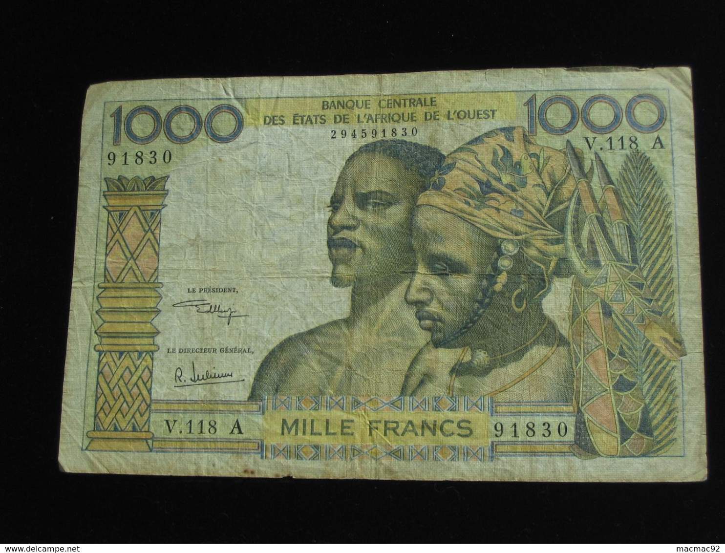 COTE D'IVOIRE - 1000 Francs Sans Date - Banque Centrale Des états De L'Afrique De L'ouest  **** EN  ACHAT IMMEDIAT  **** - Costa De Marfil