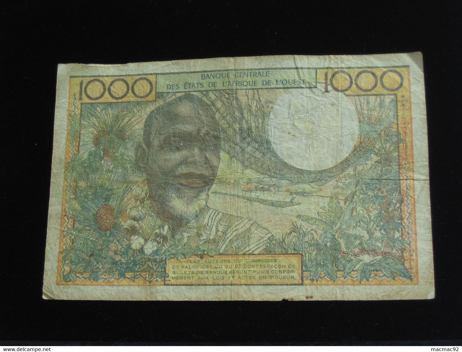 COTE D'IVOIRE - 1000 Francs Sans Date - Banque Centrale Des états De L'Afrique De L'ouest  **** EN  ACHAT IMMEDIAT  **** - Costa D'Avorio