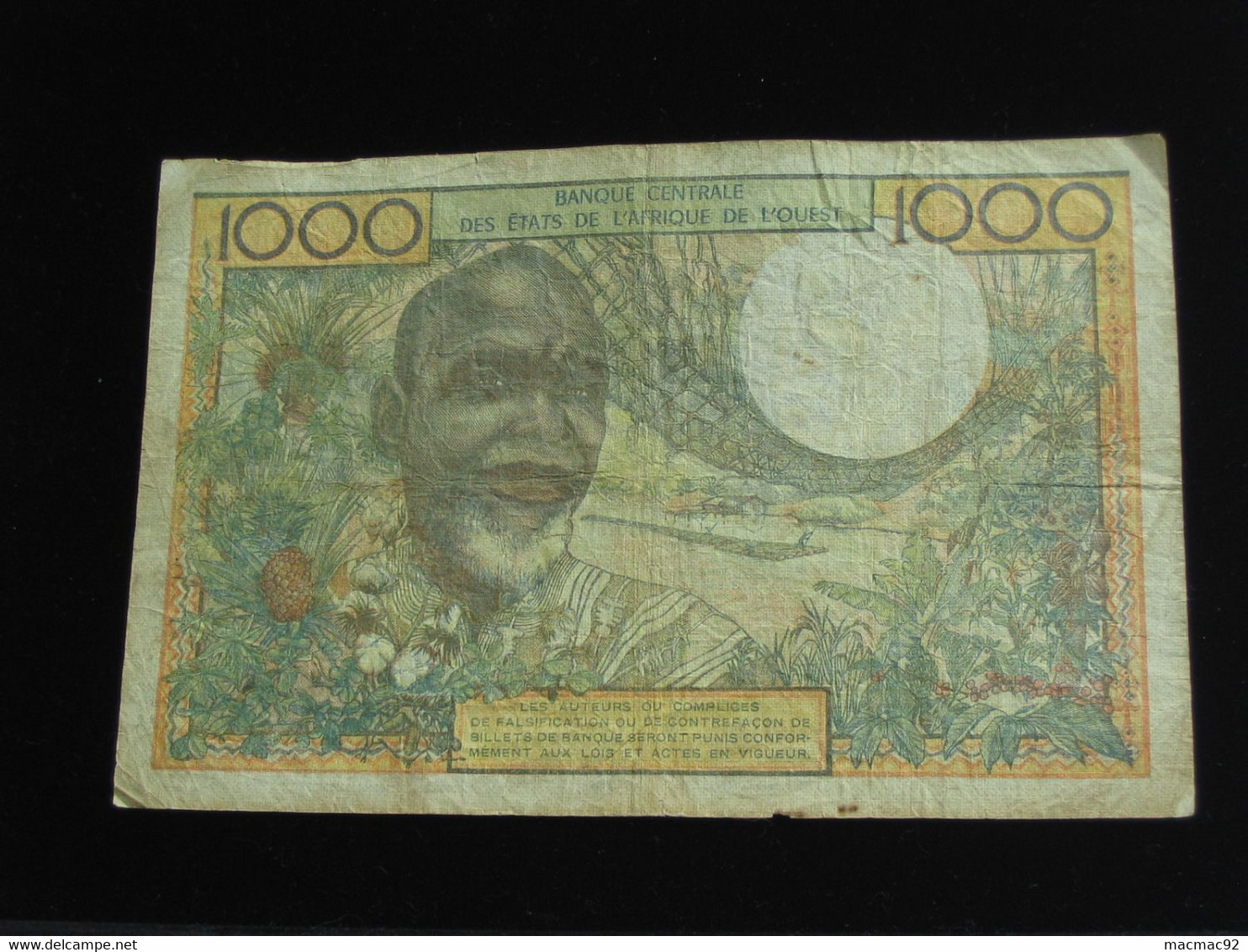 COTE D'IVOIRE - 1000 Francs Sans Date - Banque Centrale Des états De L'Afrique De L'ouest  **** EN  ACHAT IMMEDIAT  **** - Costa D'Avorio