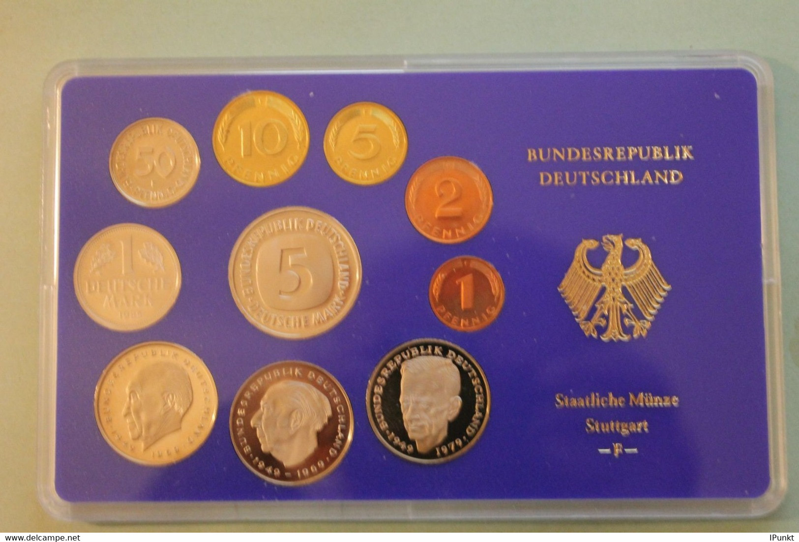 Deutschland, Kursmünzensatz Spiegelglanz (PP), 1985, F - Mint Sets & Proof Sets