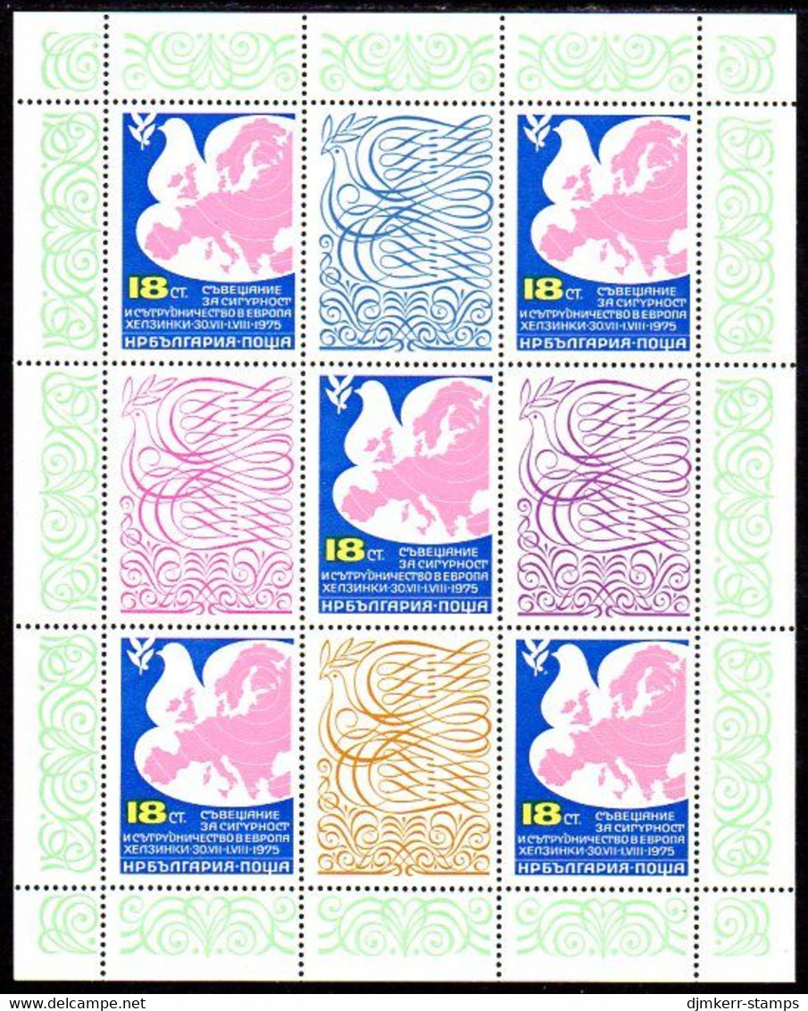 BULGARIA 1975 European Security Conference Sheetlet  MNH / **.  Michel 2434 Kb - Blocchi & Foglietti