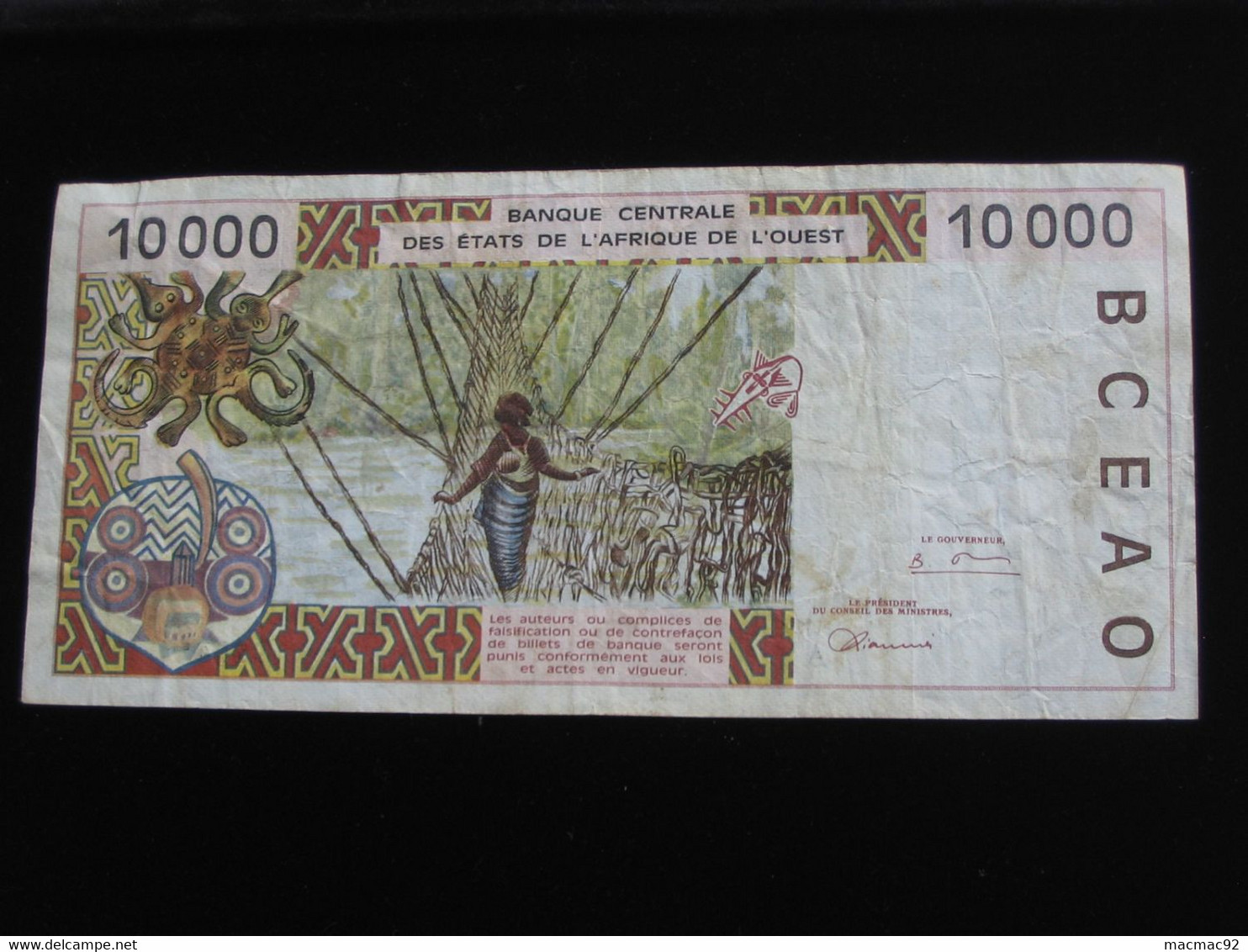 COTE D'IVOIRE 10 000 Francs 1996 - Banque Centrale Des états De L'Afrique De L'ouest  **** EN  ACHAT IMMEDIAT  **** - Côte D'Ivoire