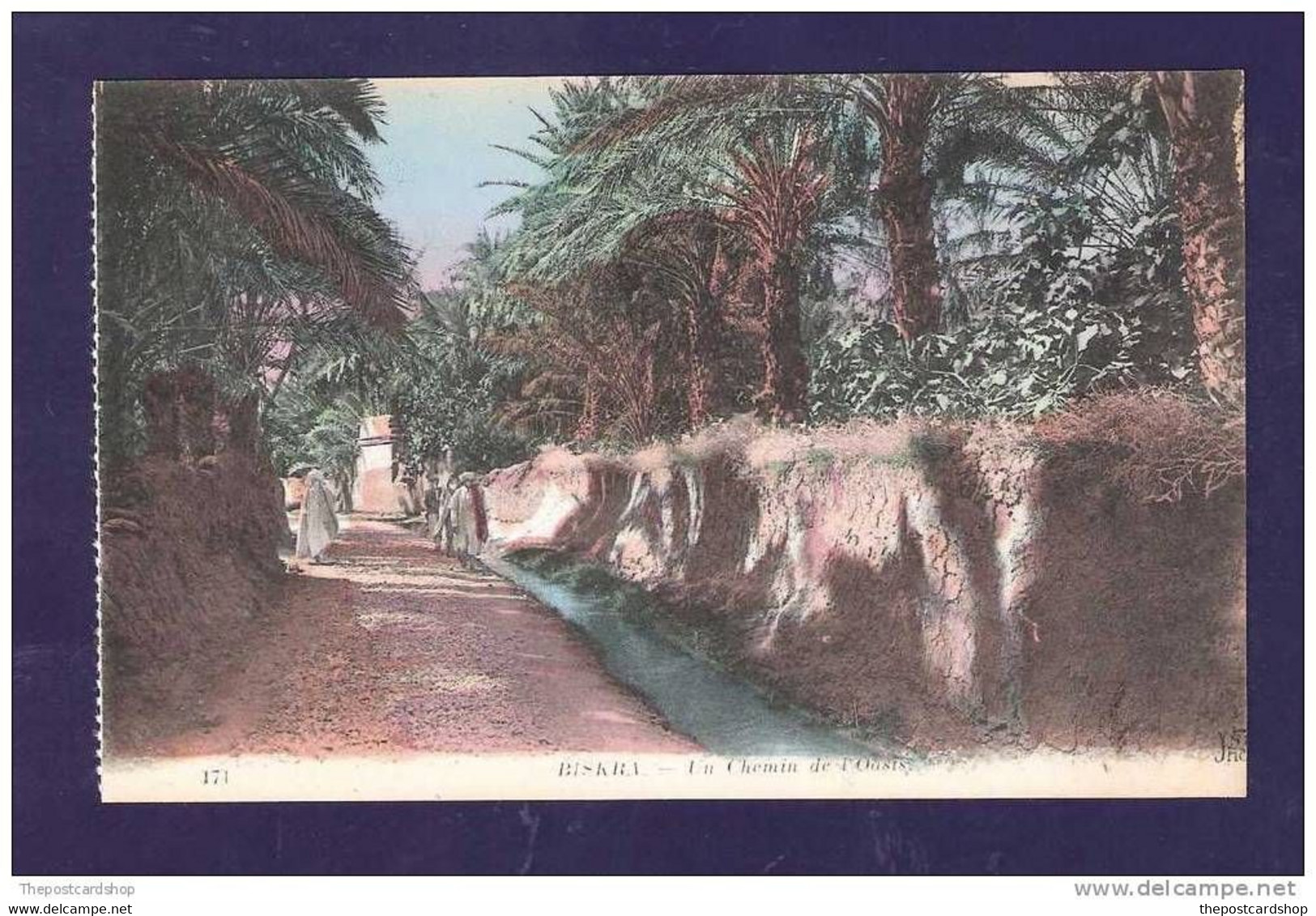 CPA ALGERIE ALGERIA No174  BISKRA  UN CHEMIN DE L'OASIS MORE CHEAP ALGERIA LISTED - Biskra