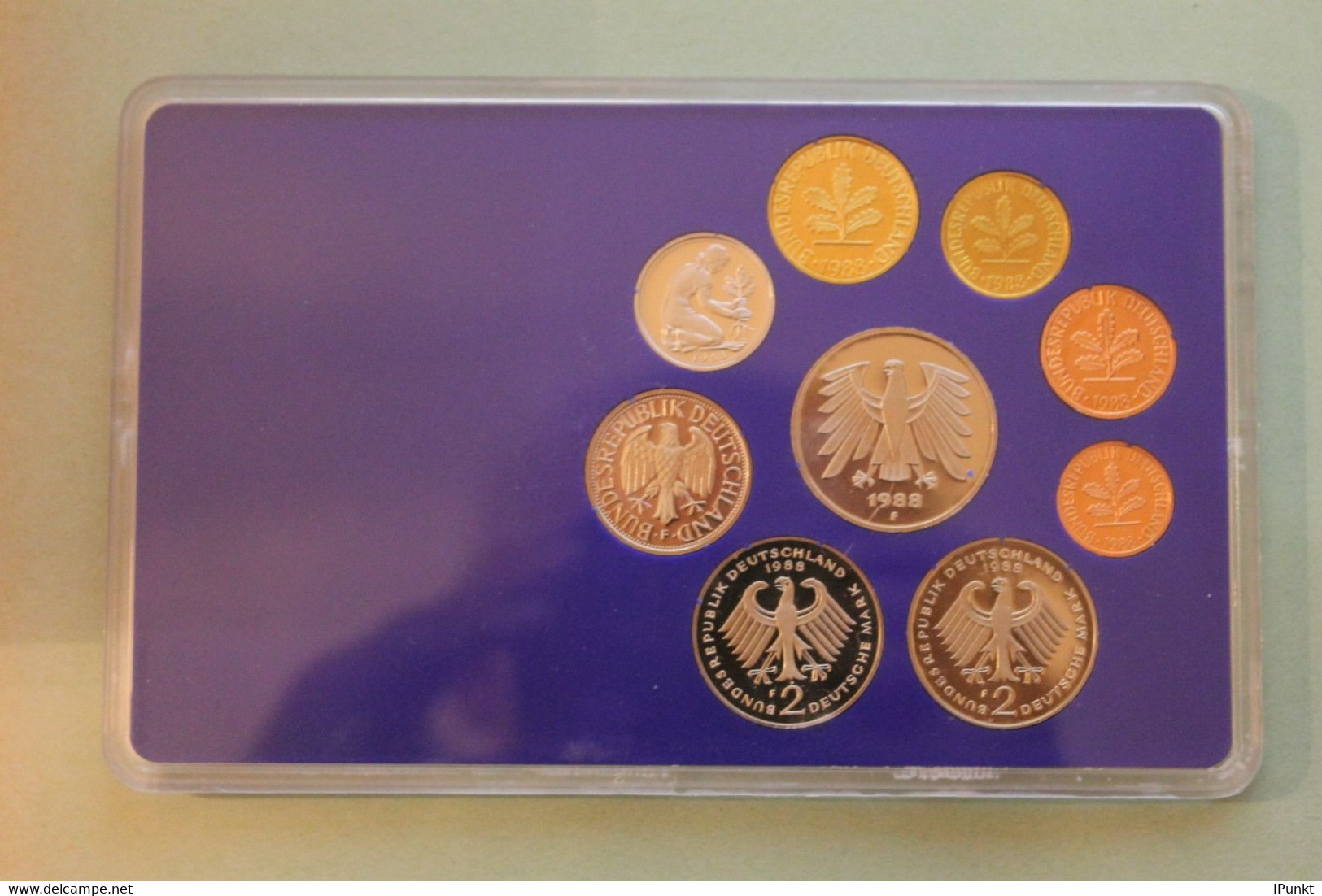 Deutschland, Kursmünzensatz Spiegelglanz (PP), 1988, F - Mint Sets & Proof Sets