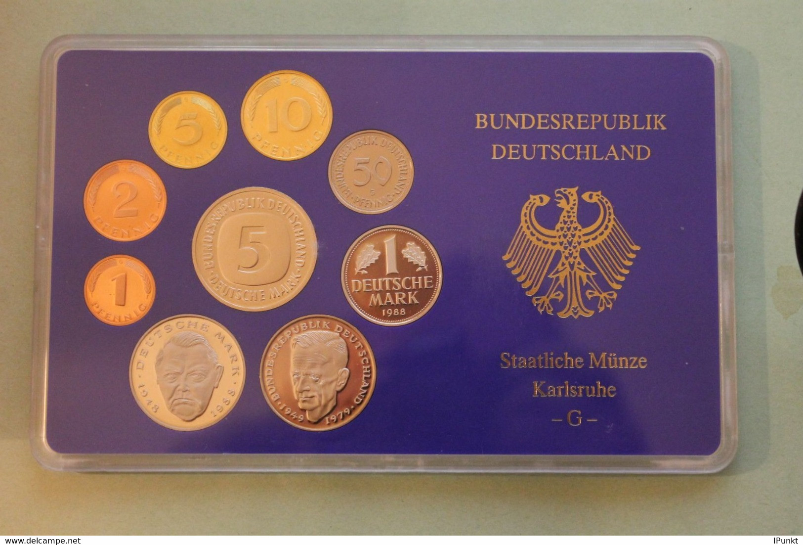 Deutschland, Kursmünzensatz Spiegelglanz (PP), 1988, G - Mint Sets & Proof Sets