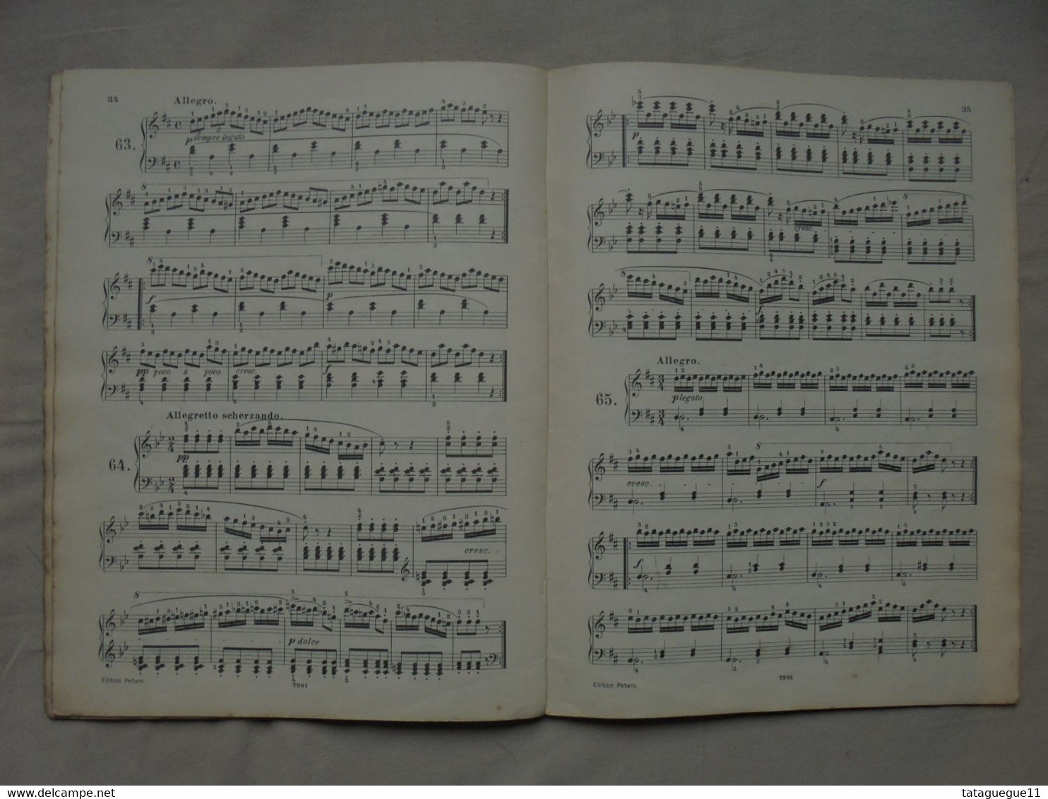 Ancien - CZERNY Erster Lehrmeister Op. 599 pour Piano Ed. Peters N° 2402