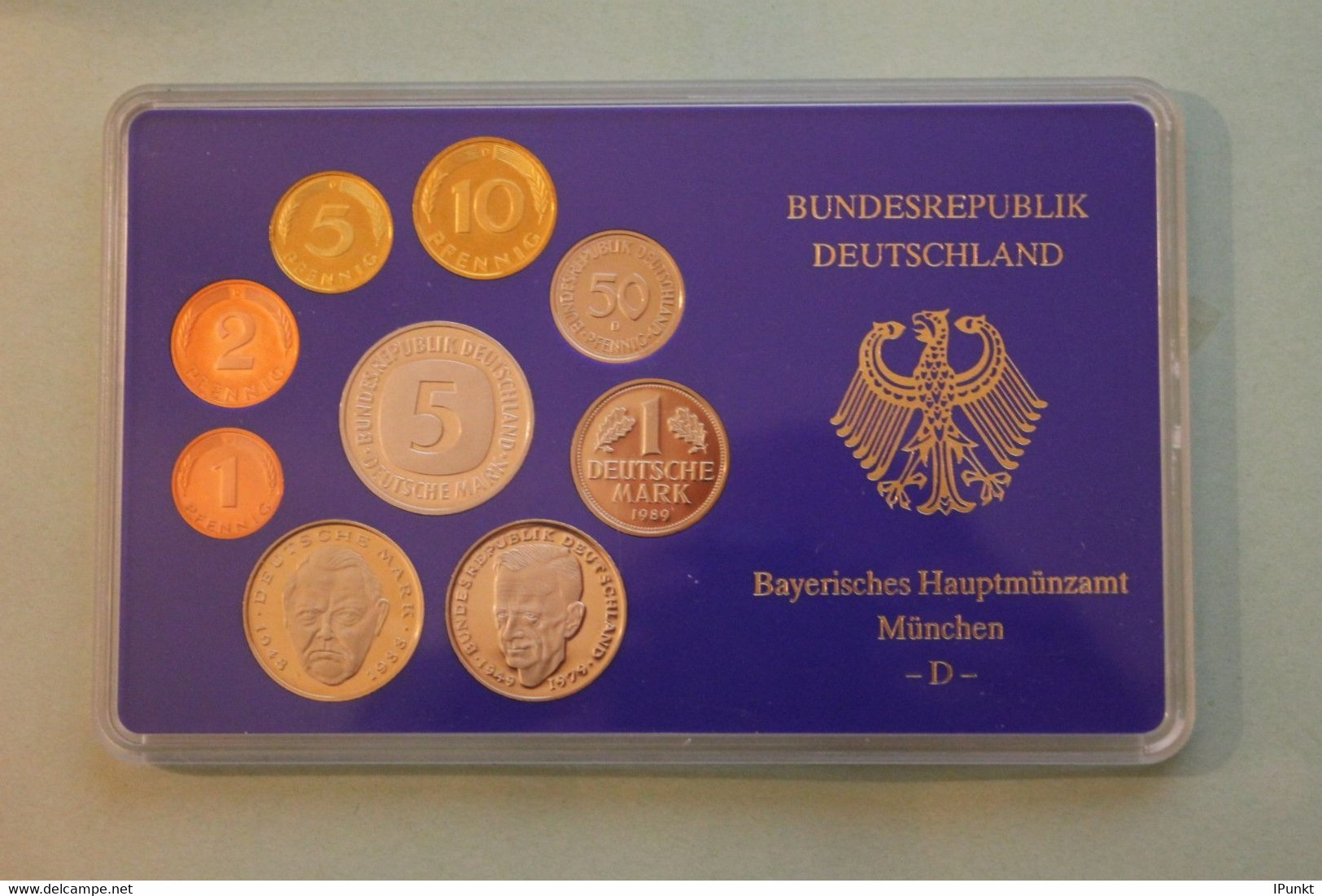 Deutschland, Kursmünzensatz Spiegelglanz (PP), 1989, D - Münz- Und Jahressets