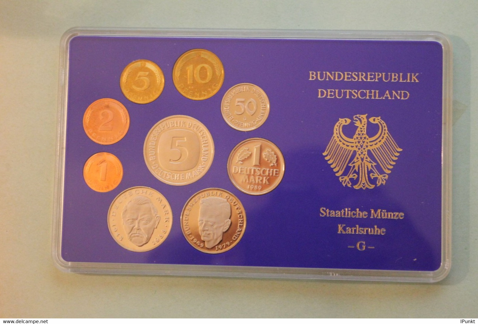 Deutschland, Kursmünzensatz Spiegelglanz (PP), 1989, G - Mint Sets & Proof Sets