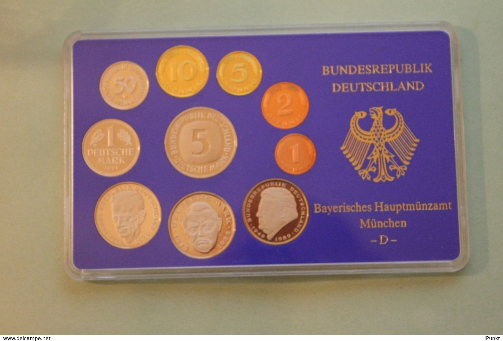 Deutschland, Kursmünzensatz Spiegelglanz (PP), 1991, D - Münz- Und Jahressets