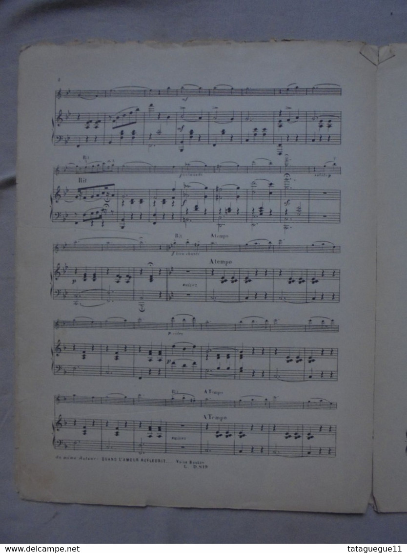 Ancien - Partition Quand L'amour Meurt Valse Boston O.Crémieux/G.Millandy 1904 - D-F