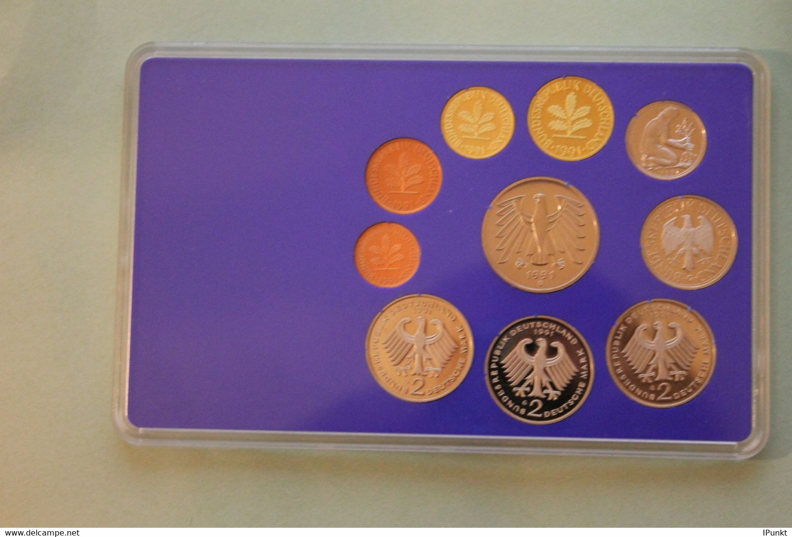 Deutschland, Kursmünzensatz Spiegelglanz (PP), 1991, G - Mint Sets & Proof Sets