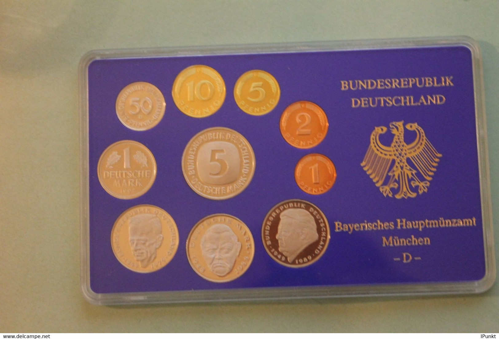 Deutschland, Kursmünzensatz Spiegelglanz (PP), 1992, D - Mint Sets & Proof Sets