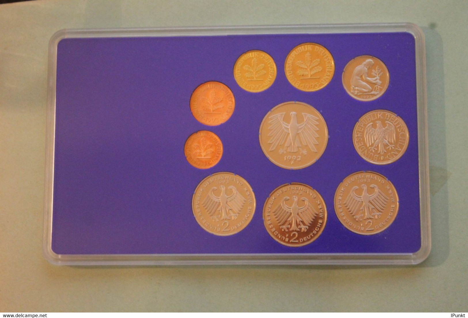 Deutschland, Kursmünzensatz Spiegelglanz (PP), 1993,F - Sets De Acuñados &  Sets De Pruebas