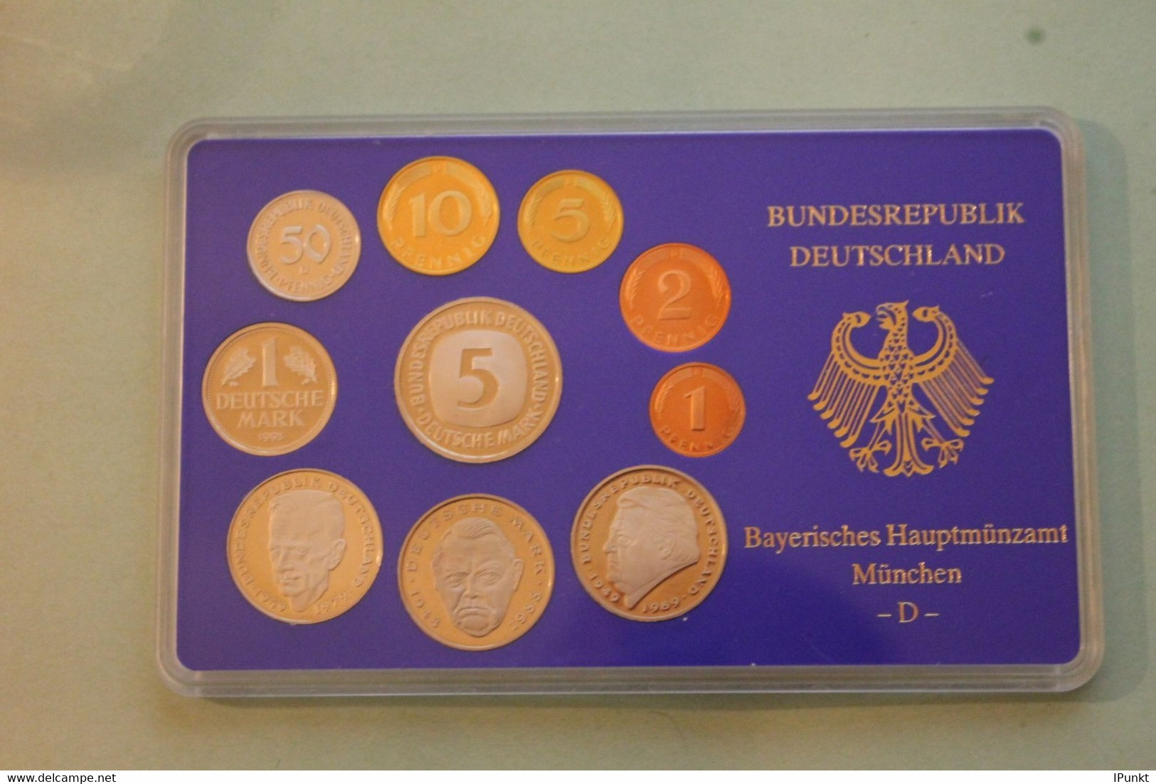 Deutschland, Kursmünzensatz Spiegelglanz (PP), 1993, D - Mint Sets & Proof Sets
